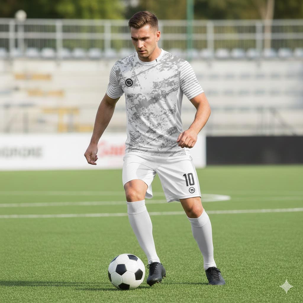 Soccer Uniform Kit – White Slate (Jersey + Short + Calcetas · Adult / Youth / Kids · Personalizable)