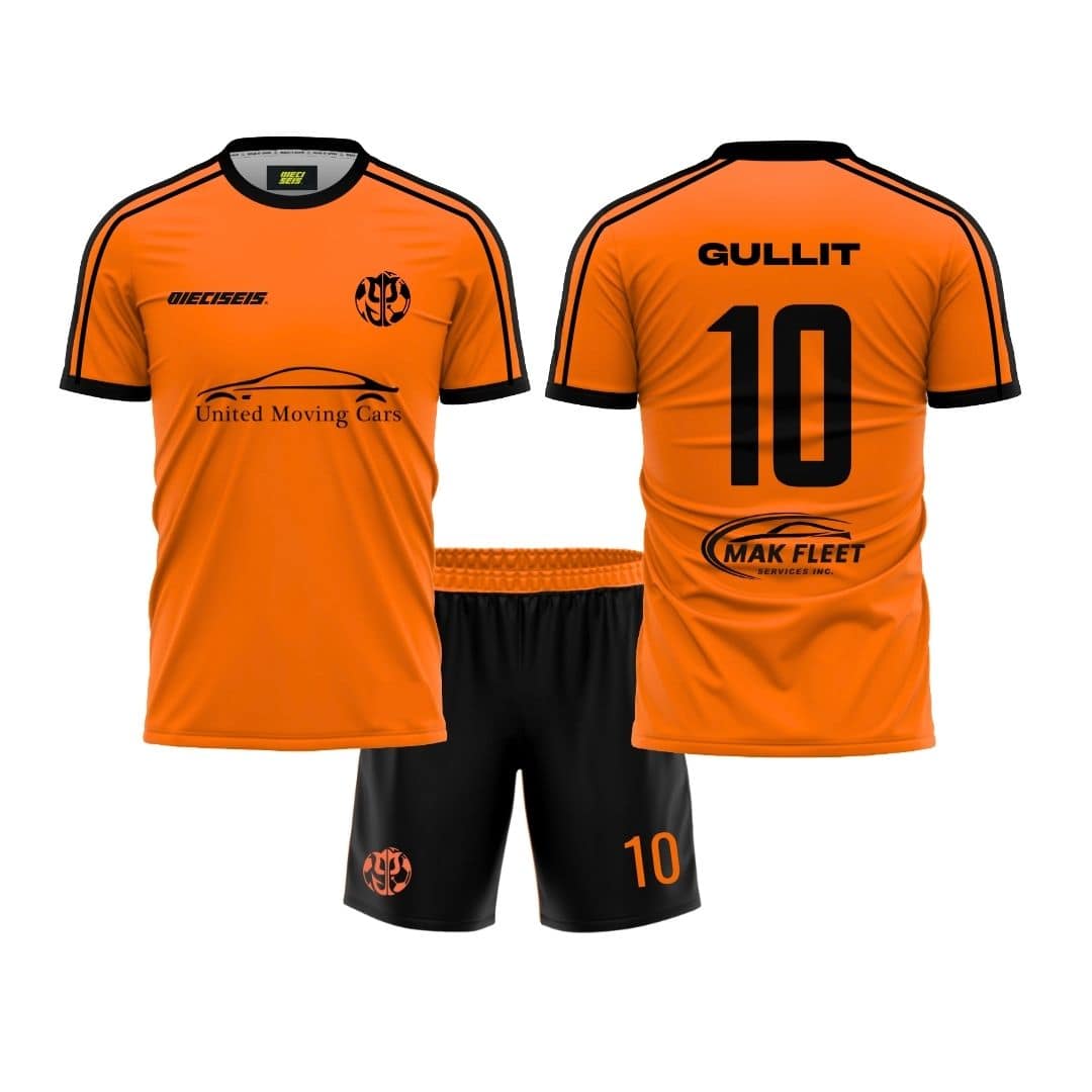 Soccer Uniform Kit – Gullit Peña Academy Orange (Personalizable) - Imagen 2