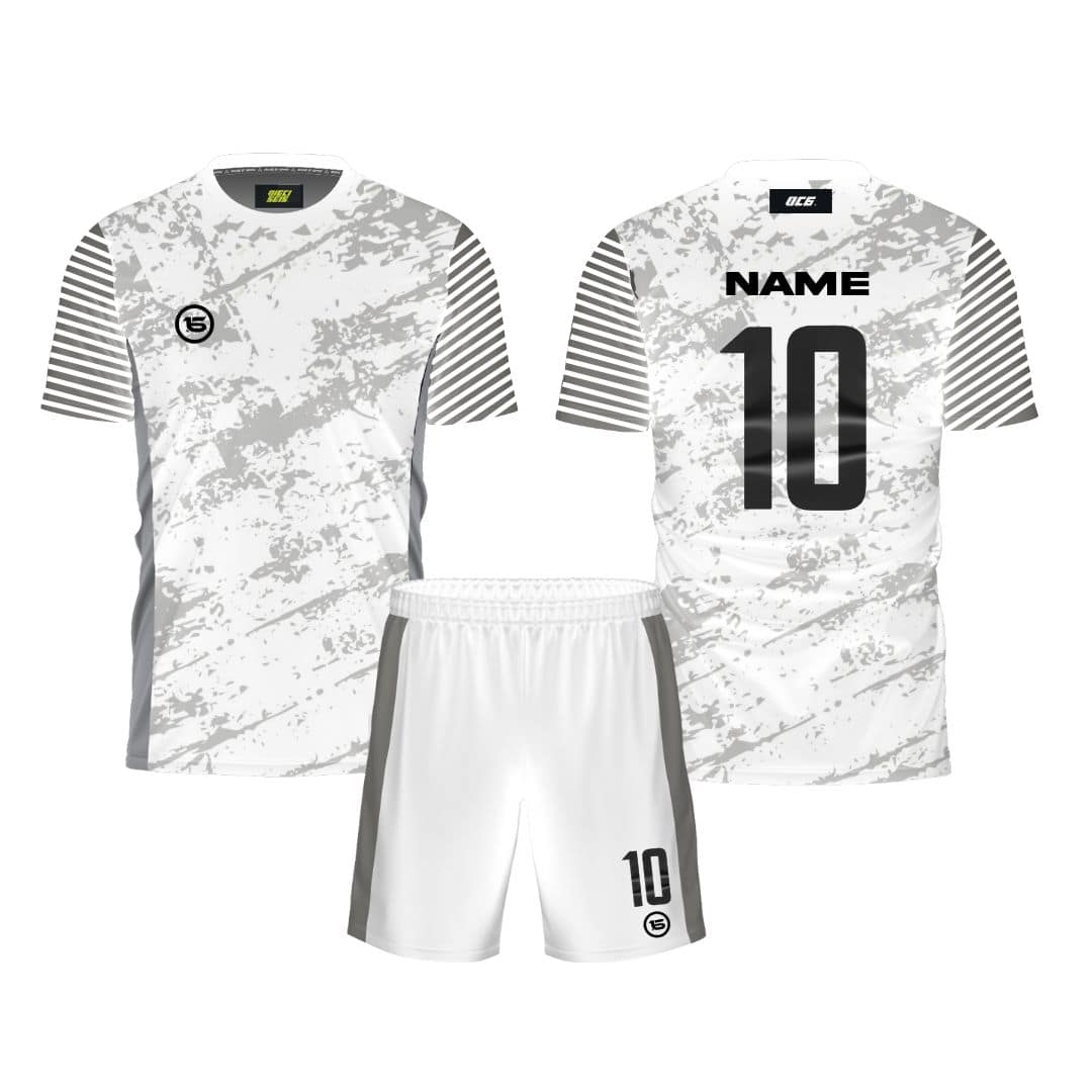 Soccer Uniform Kit – White Slate (Jersey + Short + Calcetas · Adult / Youth / Kids · Personalizable) - Imagen 2